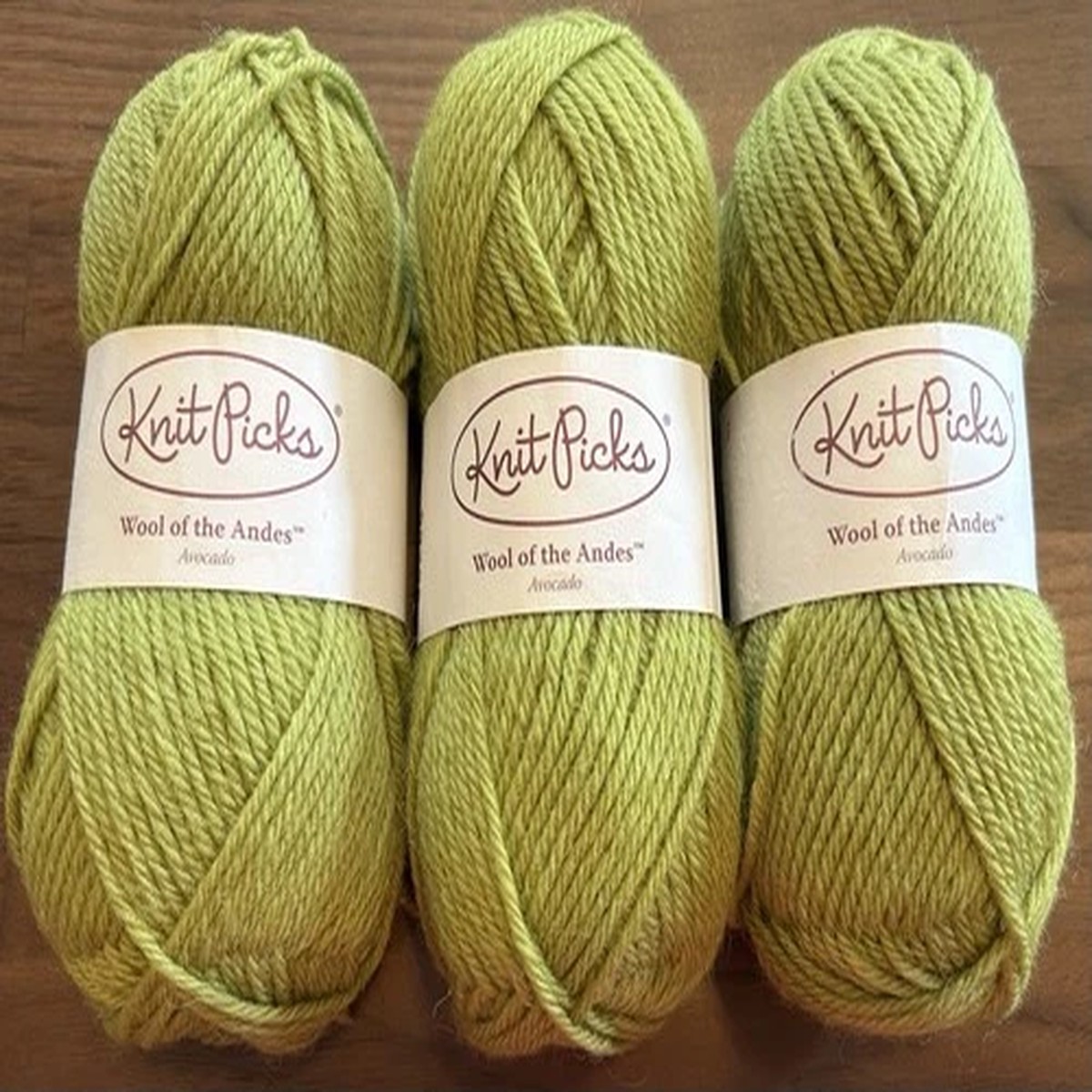 3-skeins-knit-picks-wool-of-the-andes-avocado-100-peruvian-110-yards-each