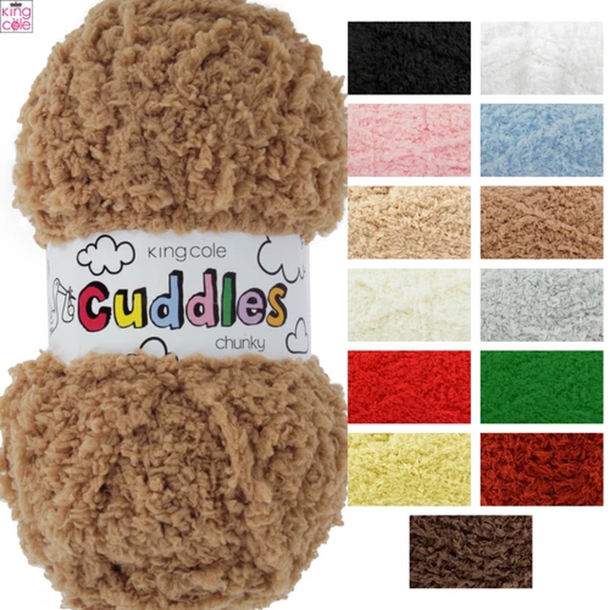king-cole-cuddles-chunky-50g-ball-fluffy-knitting-wool-yarn