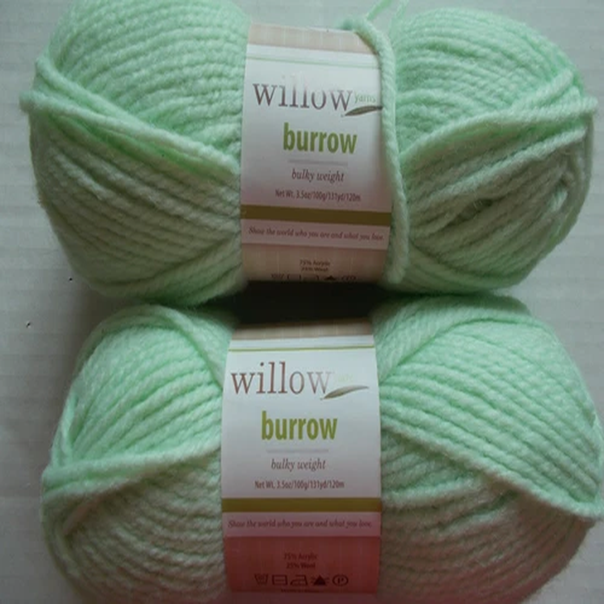 willow-yarns-burrow-bulky-wool-blend-yarn-seafoam-lot-of-2-131-yds-ea