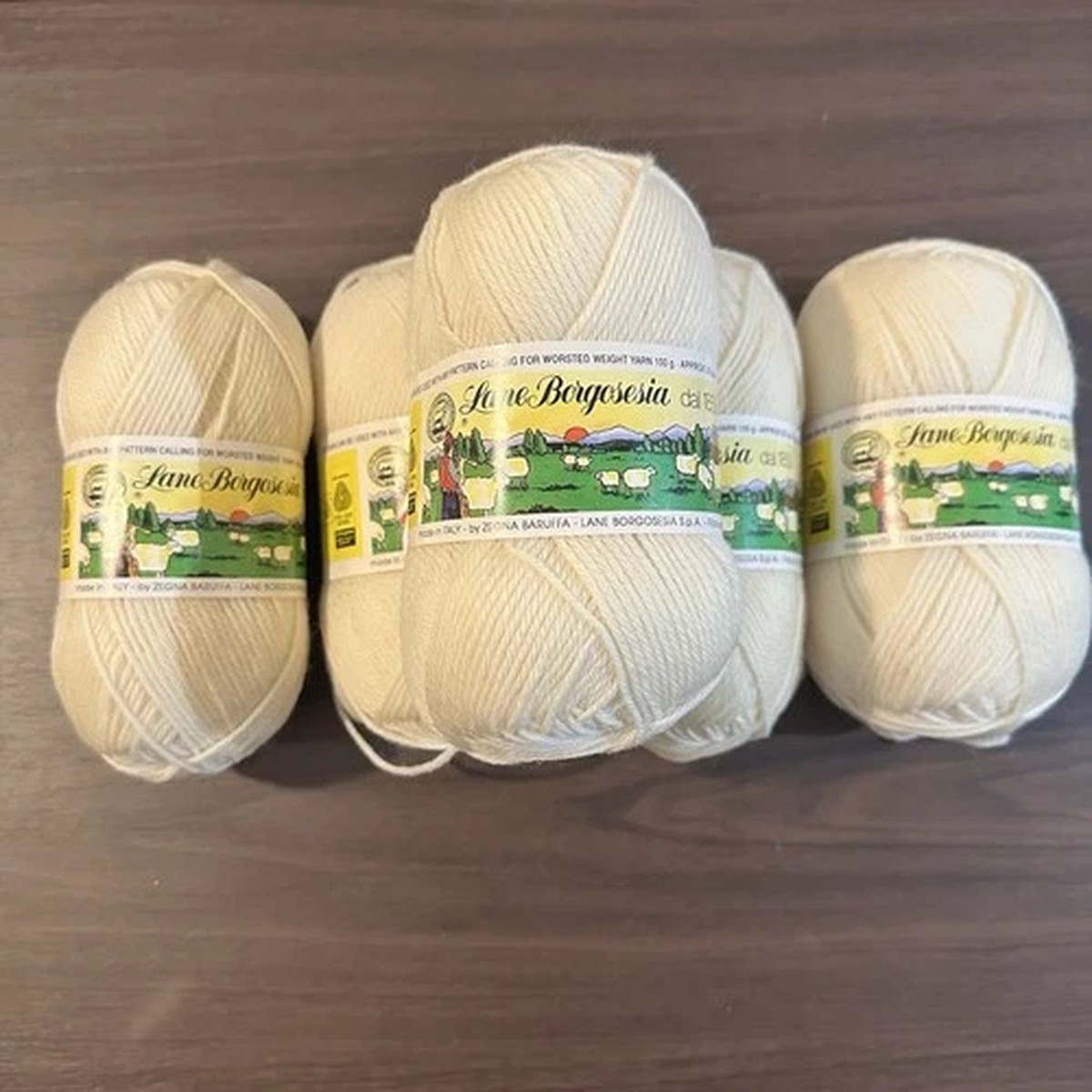 lane-borgosesia-yarn-100-virgin-wool-5-skeins-215-yards-each-all-same-lot