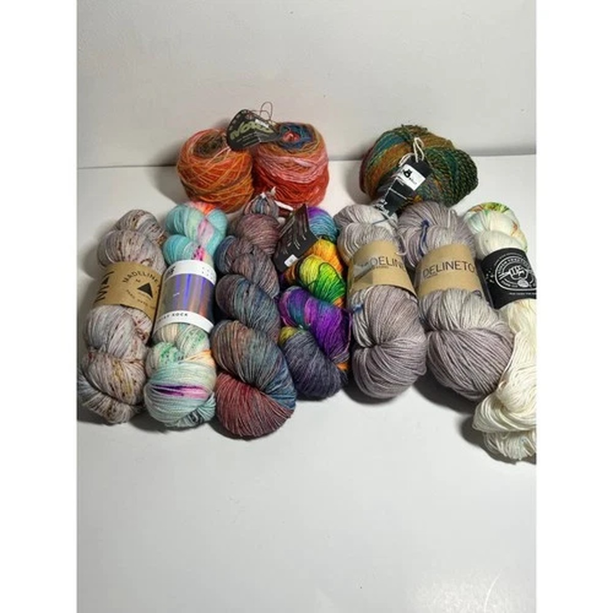 lot-of-10-sock-yarns-noro-madelinetosh-schoppel-wolle-indie-wool-hand-dyed