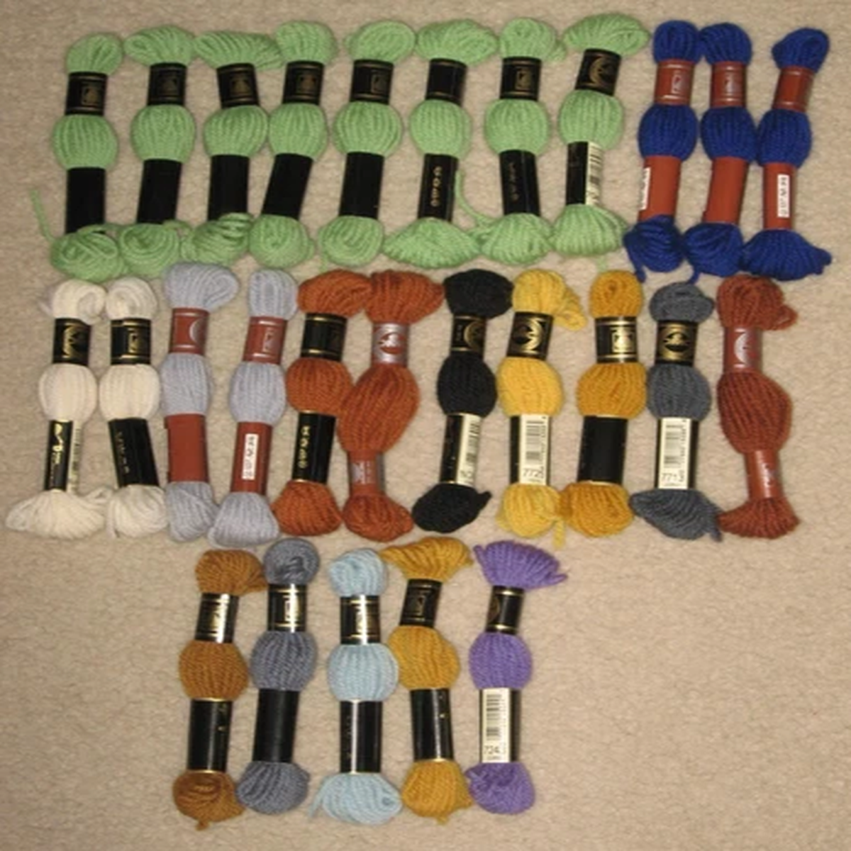 dmc-laine-cobert-taperstry-wool-mixed-color-lot-of-27