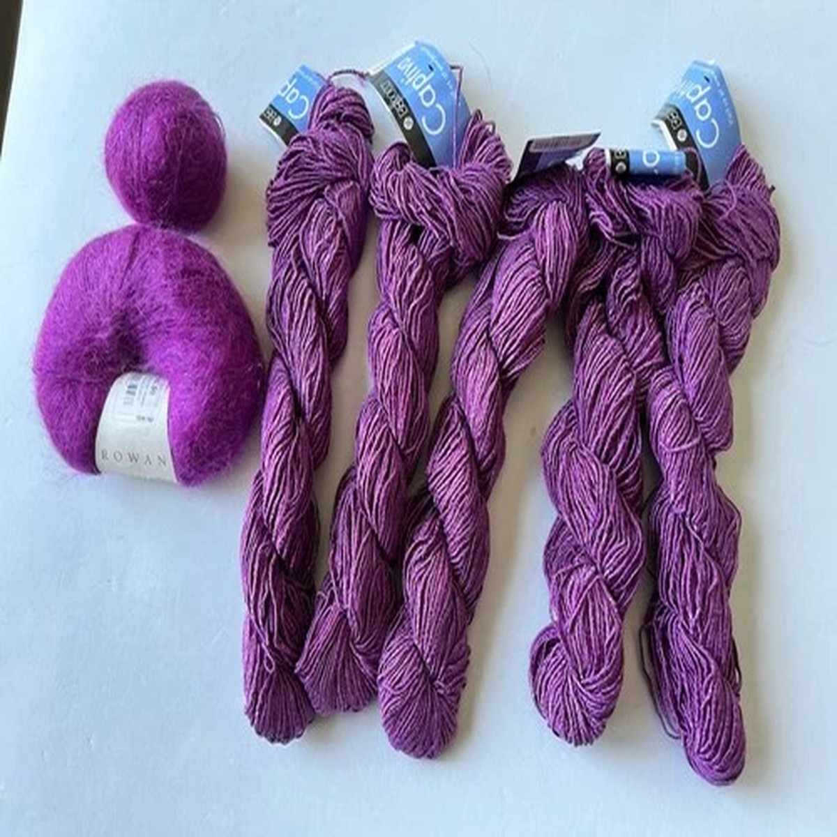 rowan-kidsilk-haze-eclipse-berroco-captiva-luxury-violet-yarn-bundle-lot