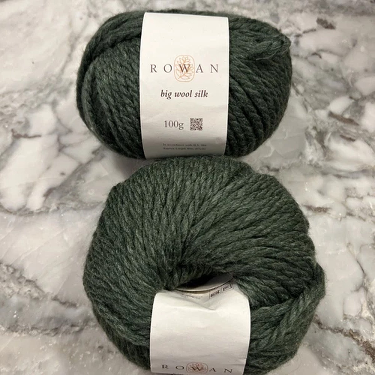 2-rowan-big-wool-silk-super-bulky-yarn-100g-green-87-yards-merino-wool-and-silk