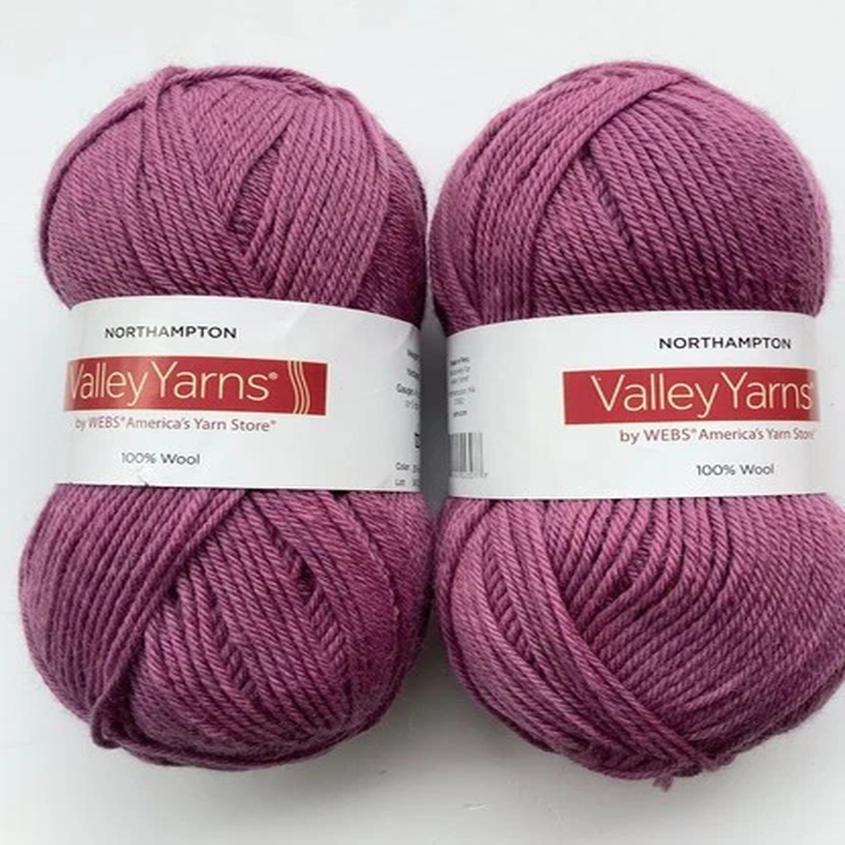 2-skein-lot-valley-yarns-northampton-wool-worsted-wt-26-raspberry-heather-yarn