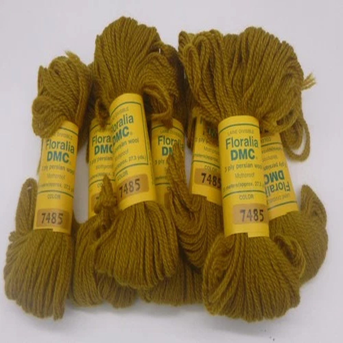 7-floralia-dmc-yarn-3-ply-persian-wool-gold7485-france-each-27-3-yds-25-meters