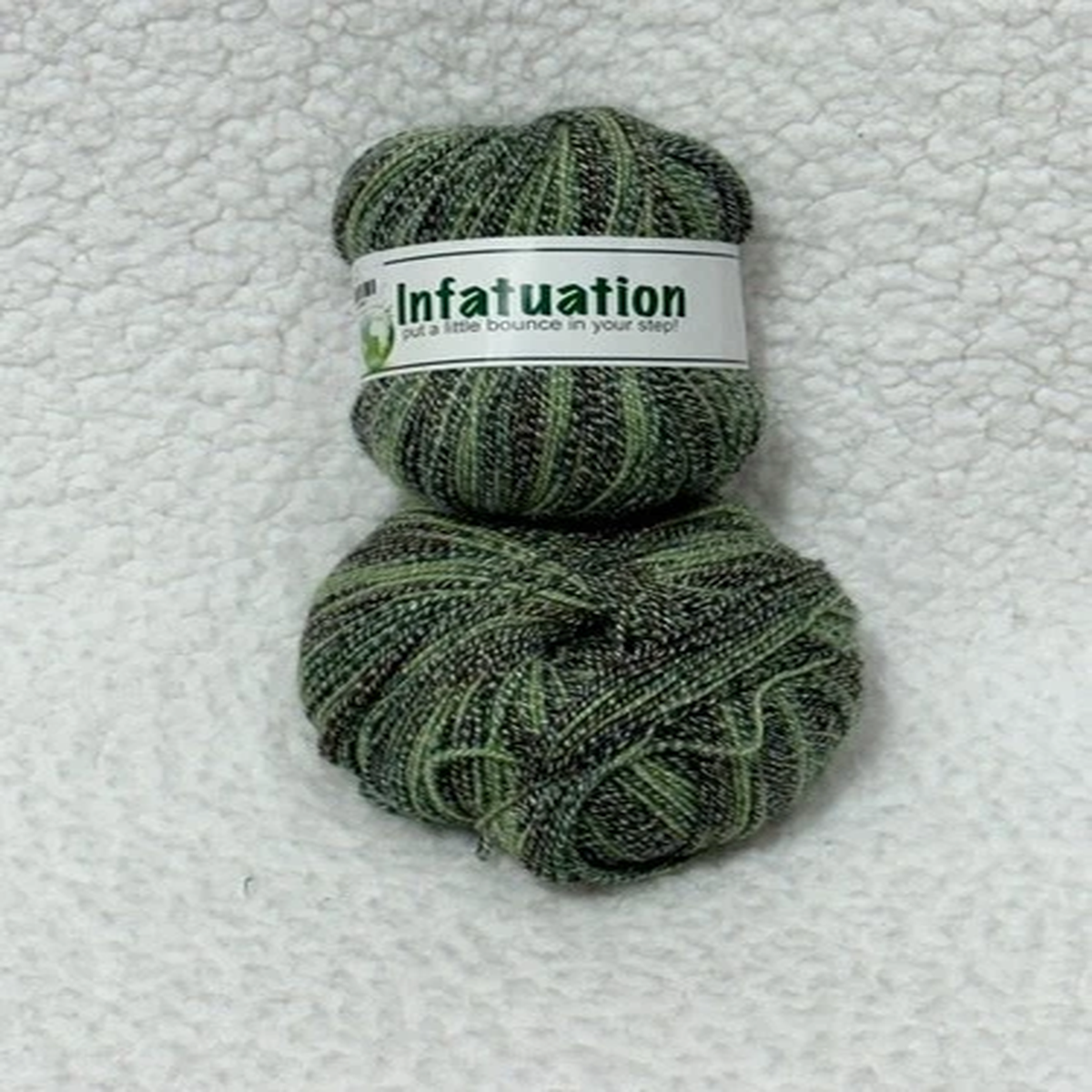 2-skeins-treis-infatuation-sock-yarn-green-variegated-color-t309-dye-lot-601