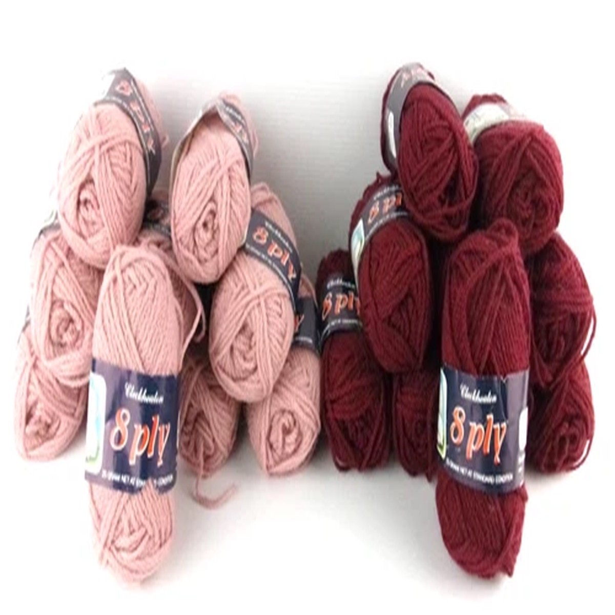 vntg-new-cleckheaton-8ply-10x25g-balls-of-no-18-burgundy-or-no-180-dusty-pink