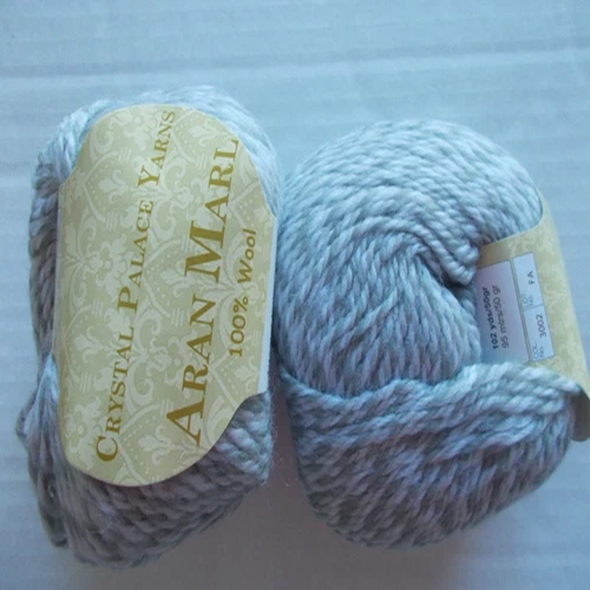 crystal-palace-aran-marl-100-wool-grays-lot-of-2-102-yds-each