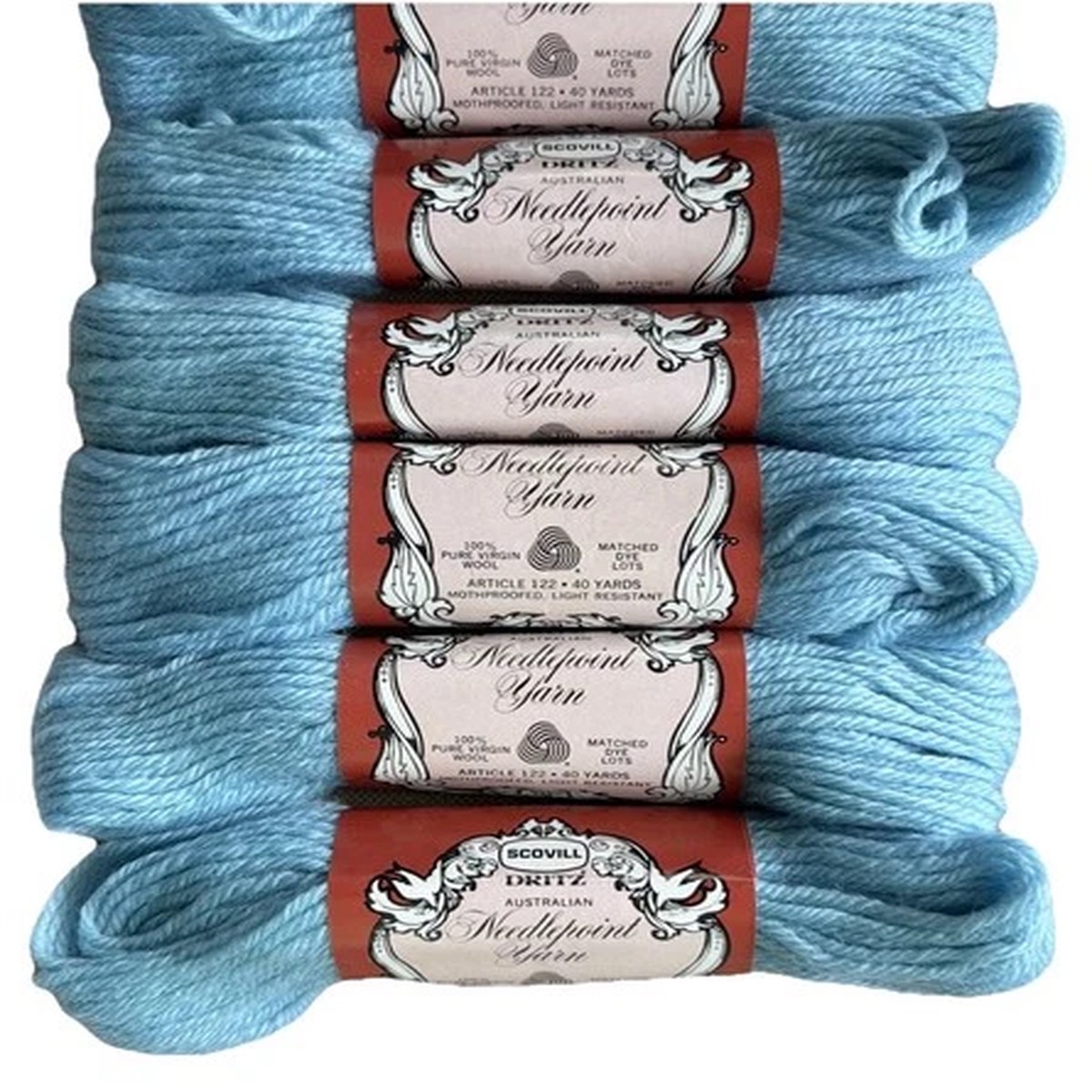 horizon-blue-scovill-dritz-6-six-matched-skeins-122-515-nos-australia-40-yds-e