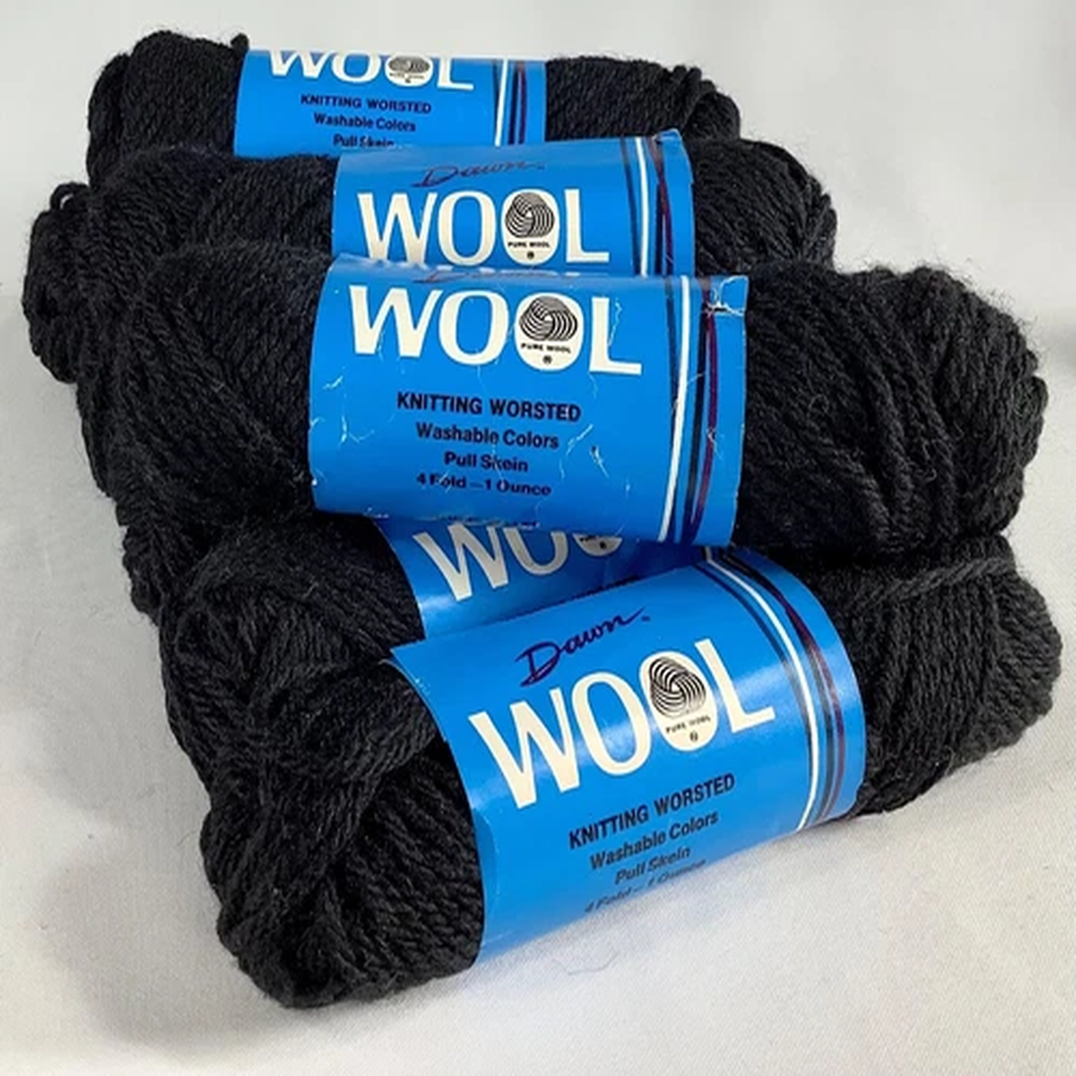 vtg-dawn-american-thread-knitting-yarn-100-worsted-wool-8-skeins-71-black-nos