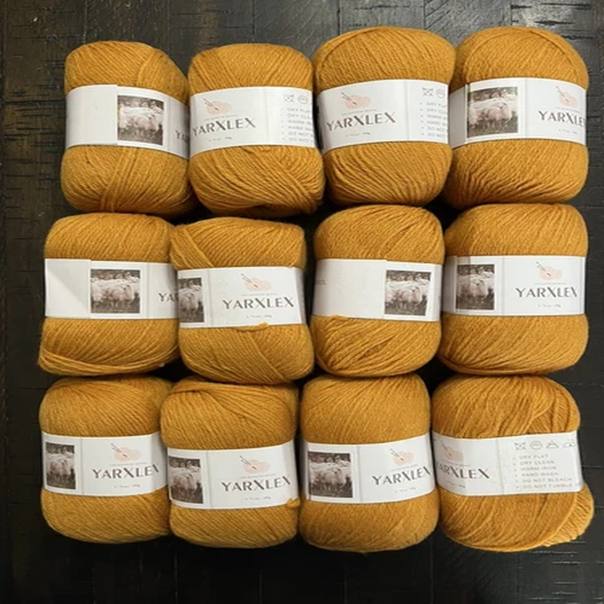 12-yarxlex-100-superfine-merino-wool-yarn-forcrocheting-ginger-001-1-75-oz-each