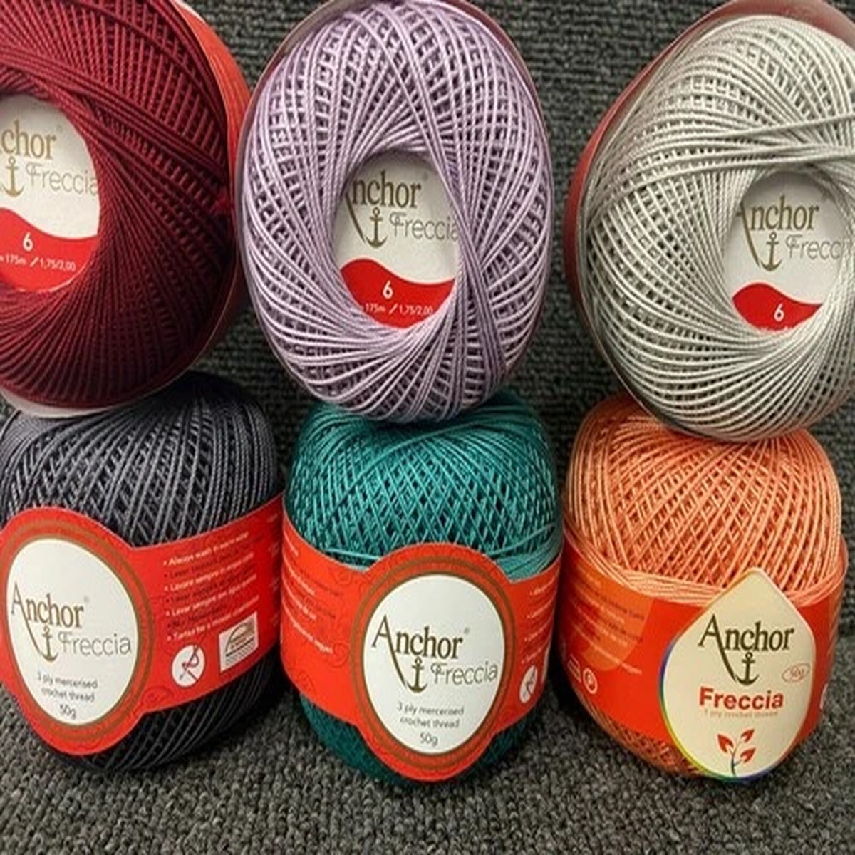 anchor-freccia-6-3-ply-mercerised-cotton-crochet-thread-wool-yarn-by-50g-ball