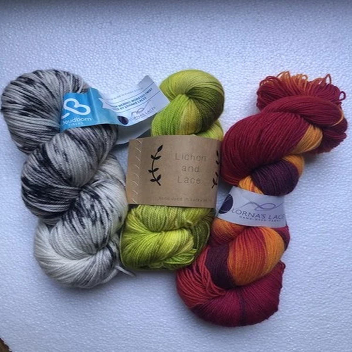 socks-yarn-lot-of-3-lichen-and-lace-lornas-laces-merino-wool