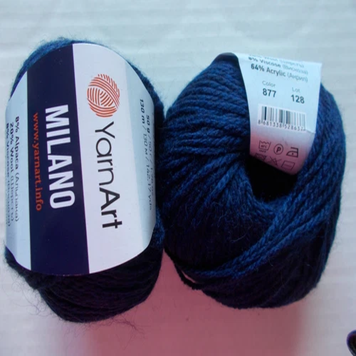 yarnart-milano-alpaca-blend-yarn-marine-heather-877-lot-of-2-142-yds-ea