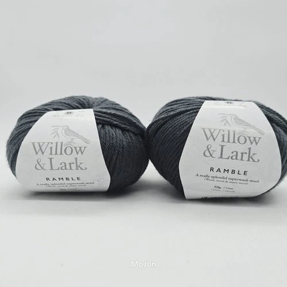 lot-of-2-willow-lark-ramble-superwash-wool-yarn-color-133-gray-50g-each