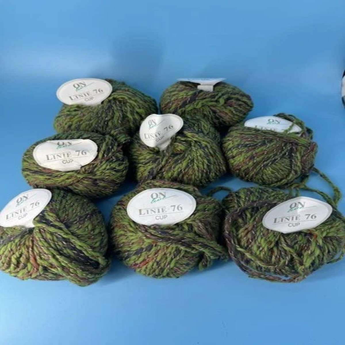 on-line-linie-76-cup-yarn-lot-of-8-color-3-virgin-wool-blend-germany-knit-croche