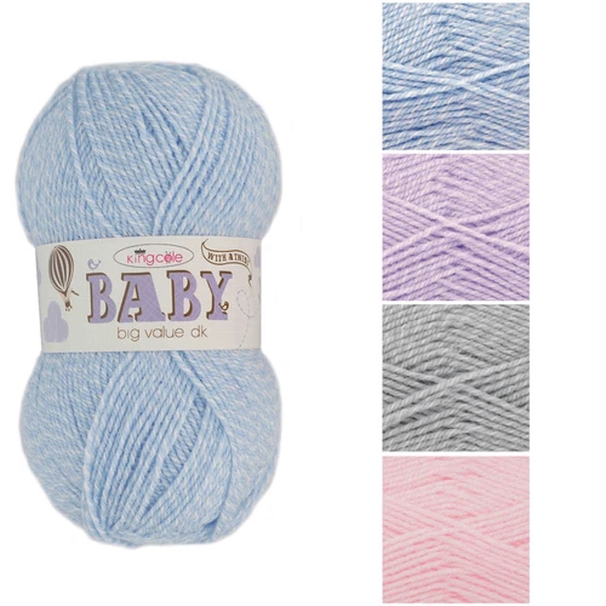 baby-big-value-dk-with-a-twist-wool-by-king-cole-knitting-yarn-four-colou