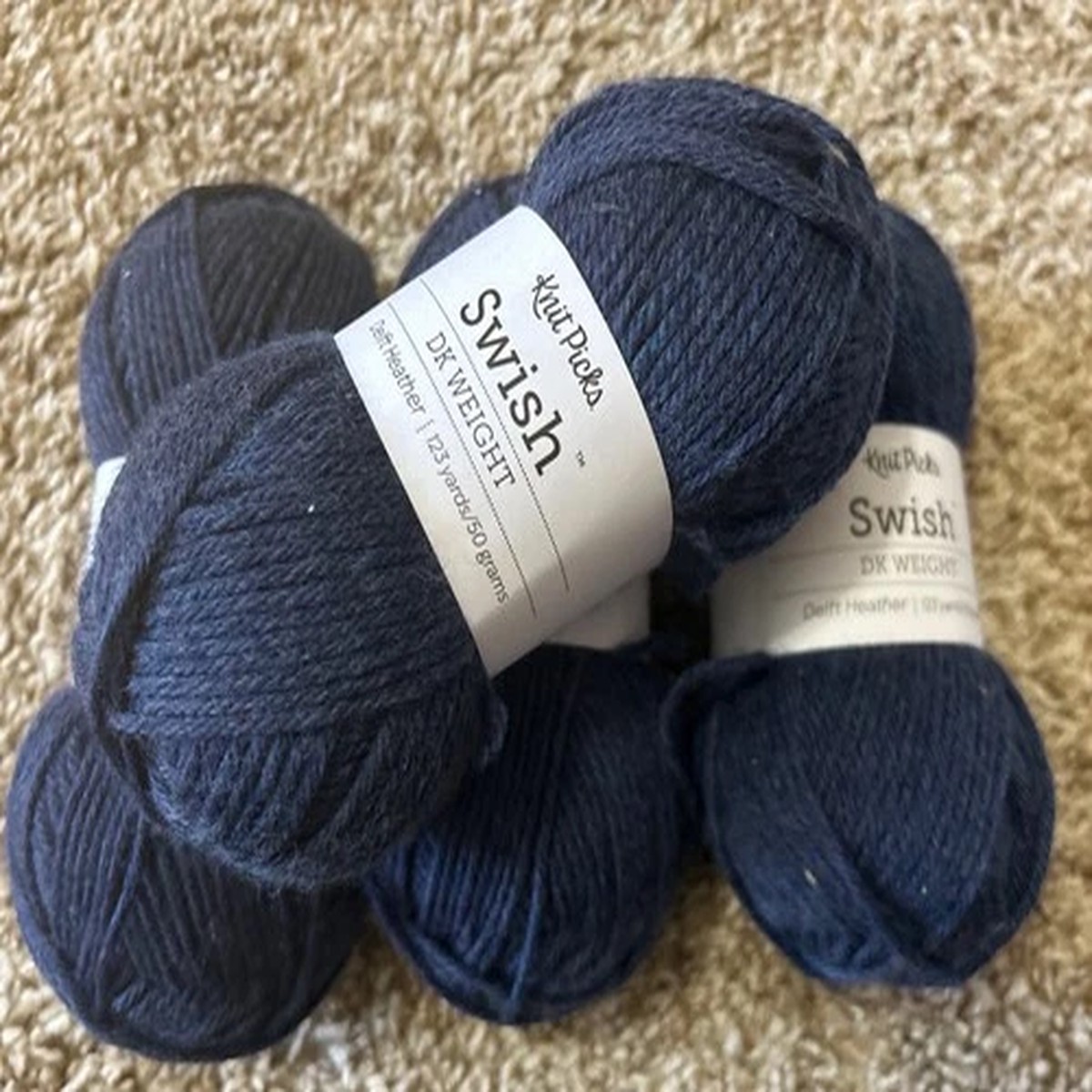 lot-of-4-knit-picks-swish-yarn-deft-heather-100-wool-50g-each