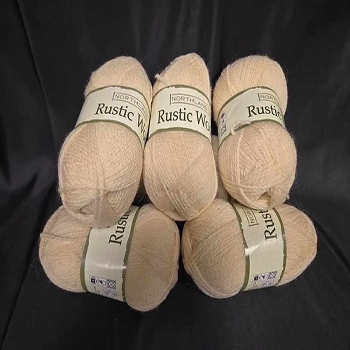 new-lot-of-7-skeins-northland-rustic-wool-yarn-natural-dk-50g-163yd-100-wool
