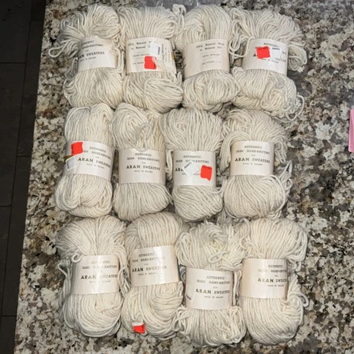 13-vtg-aran-100-irish-wool-yarn-2-oz-skein-bundle-bainin-natural-dye-lot-101