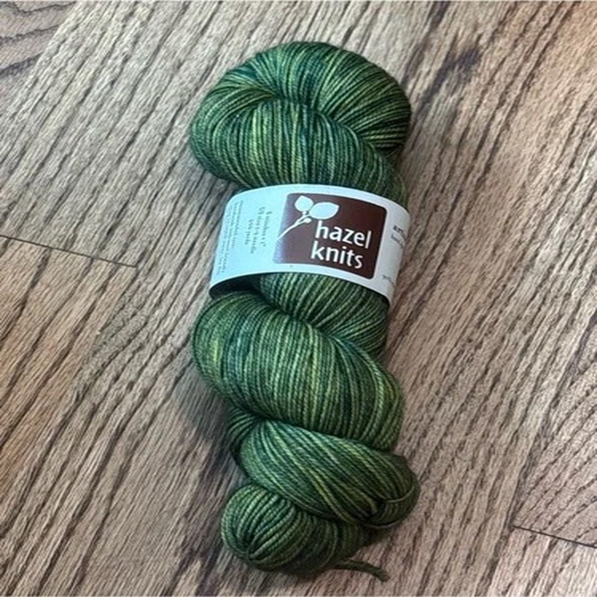 hazel-knits-artisan-sock-yarn-tonal-green-heavy-fingering-merino-wool-nylon-nwt
