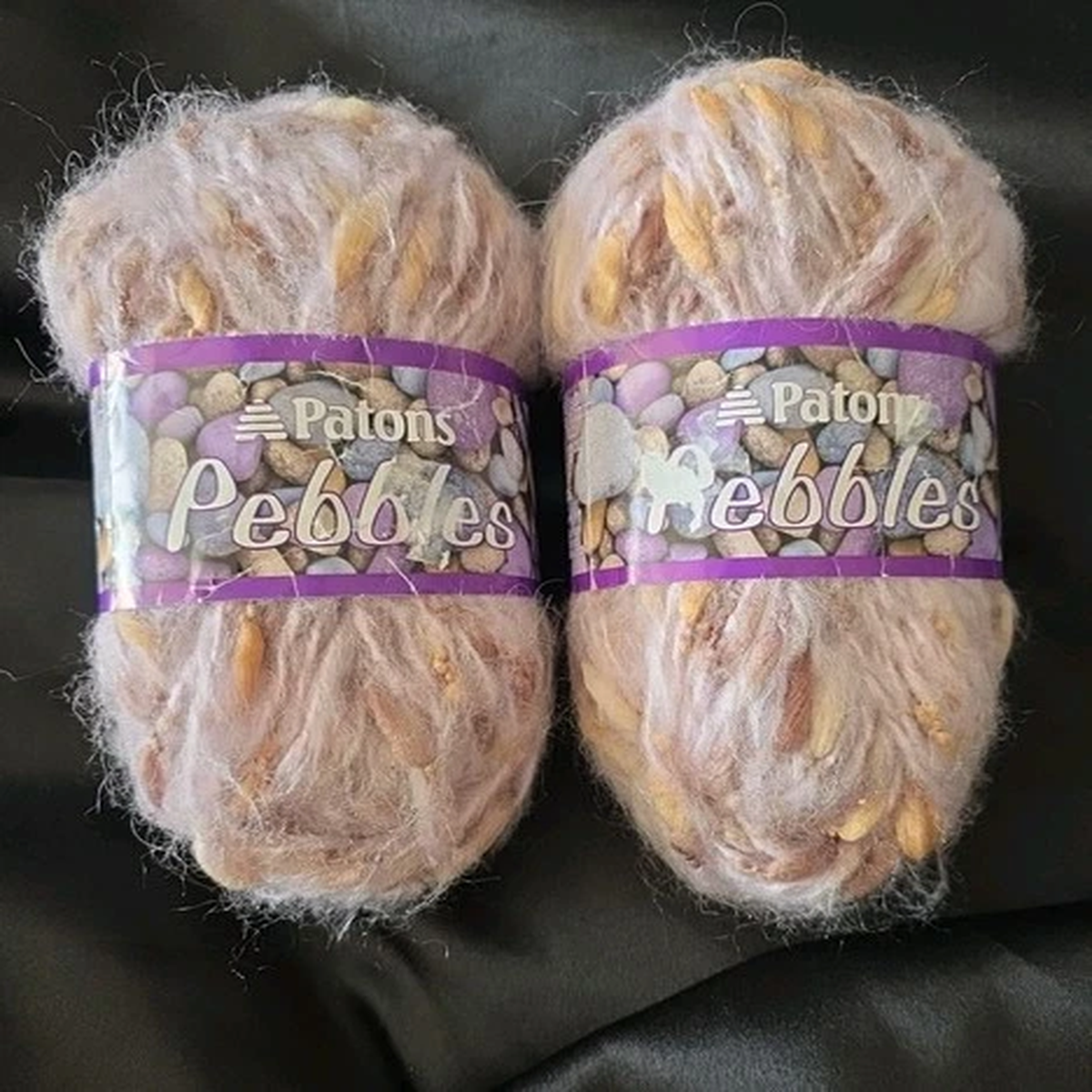 2-skeins-patons-pebbles-pink-marble-yarn-soft-wt-6-super-bulky-54-yds-ea
