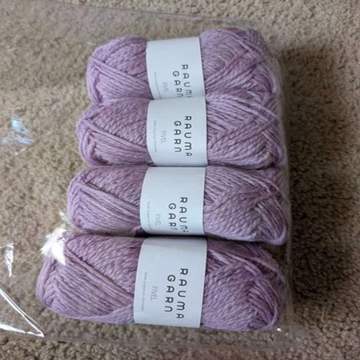 lot-of-4-rauma-fivel-worsted-aran-weight-norwegian-wool-5-lavendar