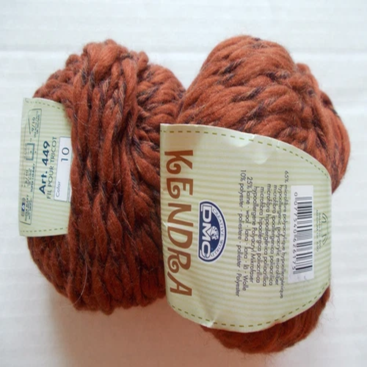 dmc-kendra-wool-blend-textured-yarn-warm-brown-lot-of-2-45-yds-each