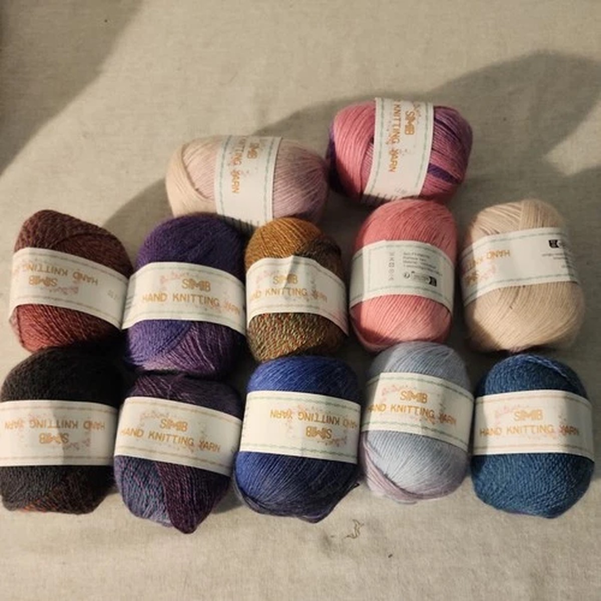 simib-yarn-lot-12-skeins-100-wool-rainbow-self-striping-50g-180yrd