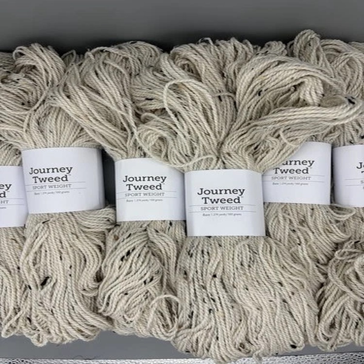 lot-of-6-skeins-journey-tweed-sport-weight-bare-274yd-100g