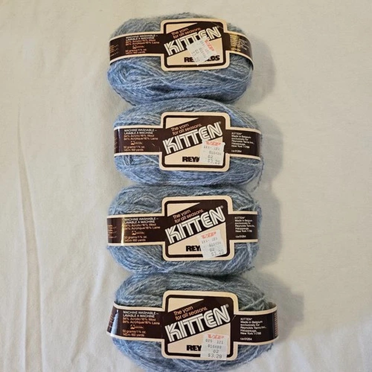 vintage-lot-4-skeins-reynolds-kitten-aran-yarn-acrylic-wool-50g-160-yd-ea-blue