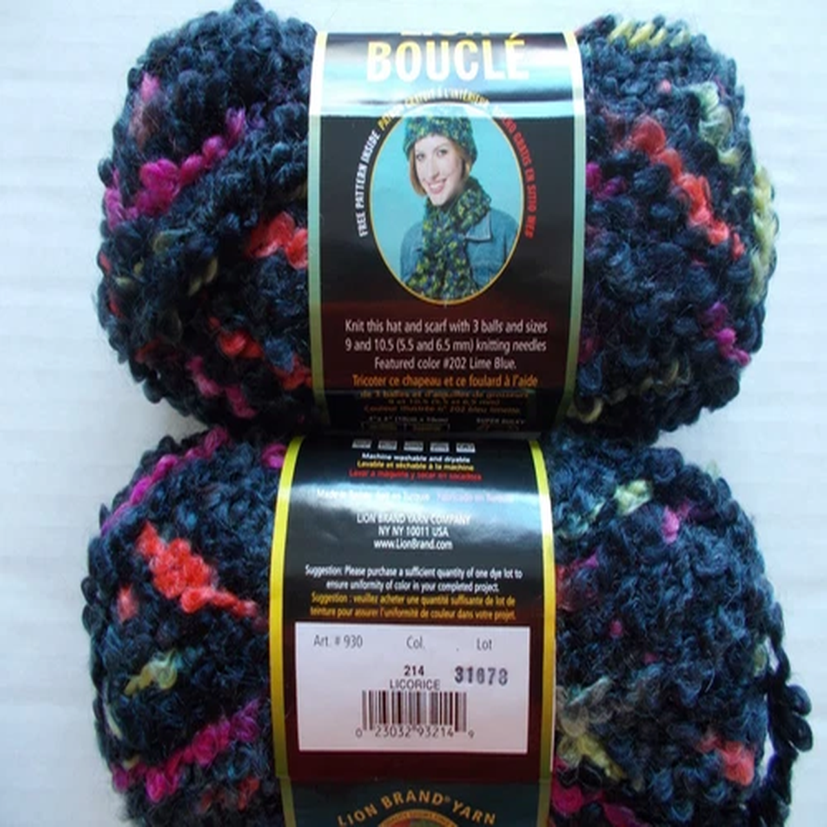 lion-brand-lion-boucle-mohair-blend-yarn-licorice-lot-of-2-57-yds-each