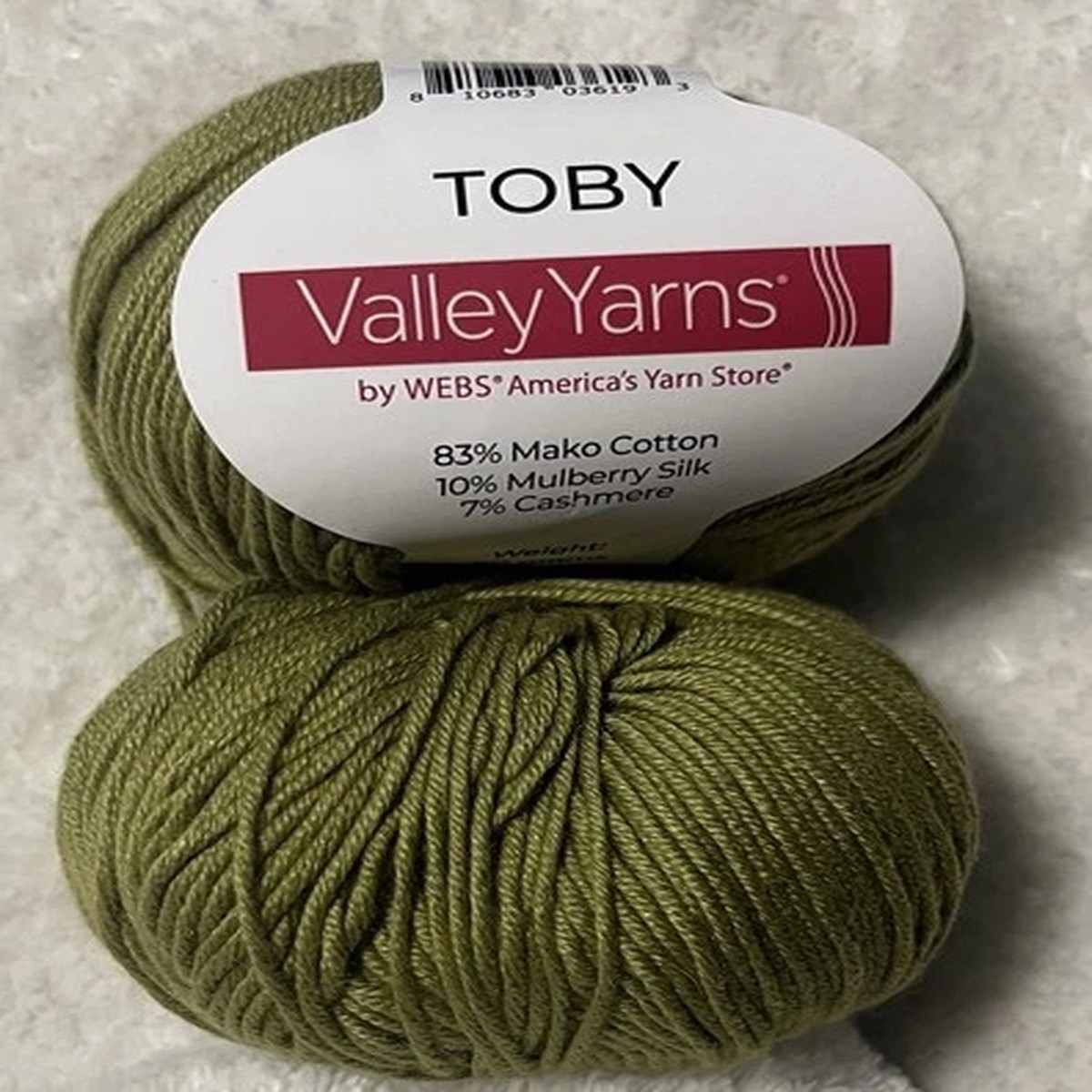 lot-of-2-valley-yarns-toby-by-webs-green-06-cashmere-silk-cotton-109yds-each