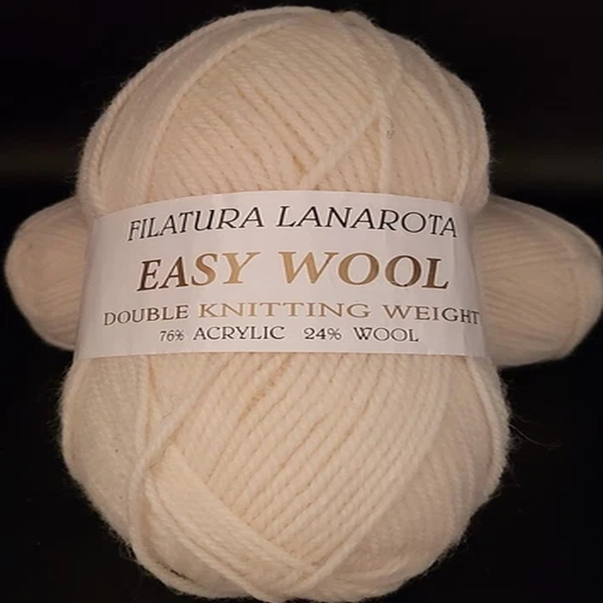 2-skeins-balls-of-discontinued-filatura-lanarota-easy-wool-color-256-cream