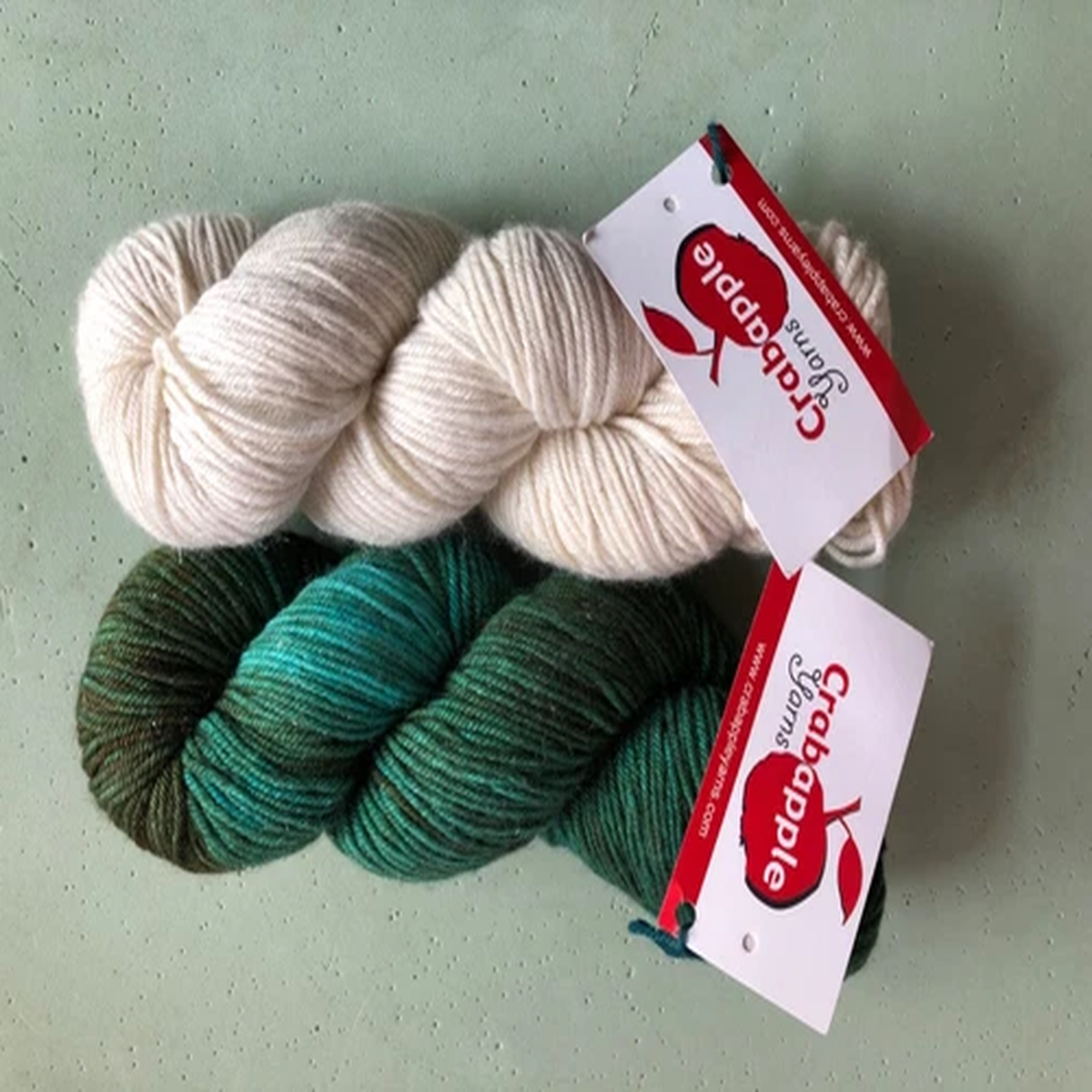 crapapple-hand-dyed-yarn-ltd-edition-colorway-dk-weight-merino-2-skeins