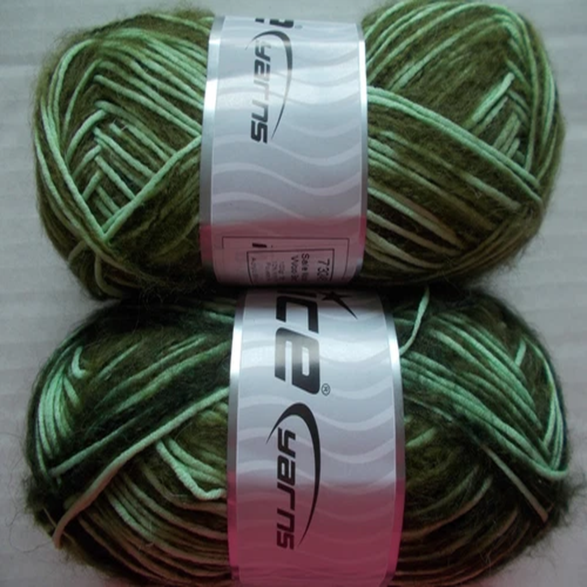 ice-yarns-mohair-blend-brushed-yarn-olive-mint-lot-of-2-148-yds-ea