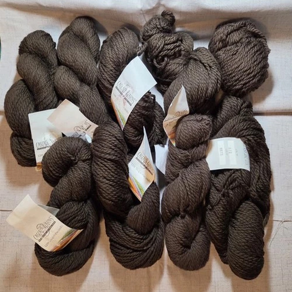 lot-9-skeins-cascade-yarns-128-super-wash-merino-wool-yarn-872-bitter-chocolate