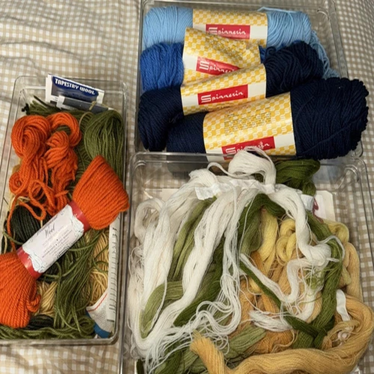 vtg-70s-spinnerin-scovill-bucilla-100-virgin-wool-grn-orange-yellow-blue