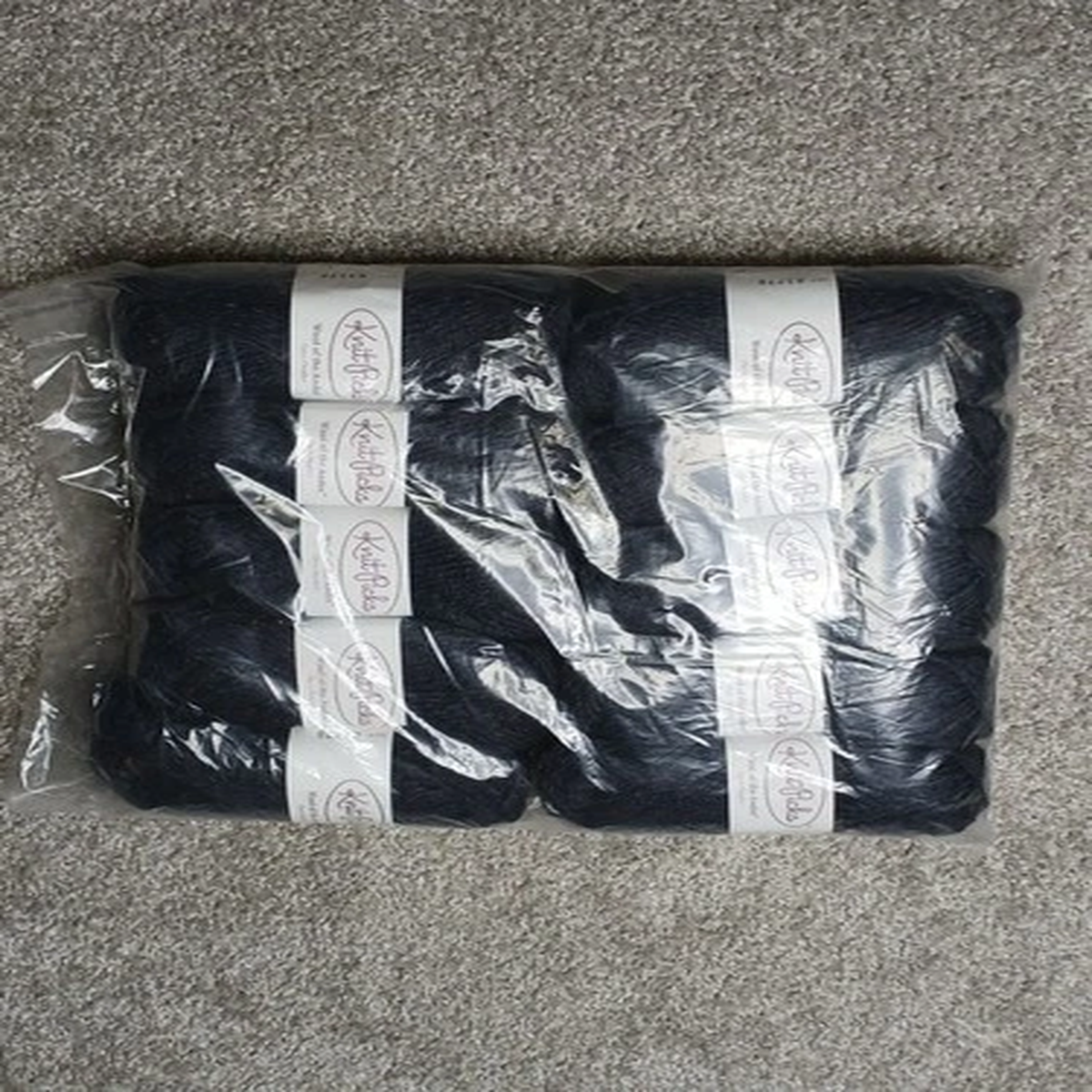 knit-picks-wool-of-the-andes-worsted-yarn-cone-10-balls-onyx-heather-new-sealed