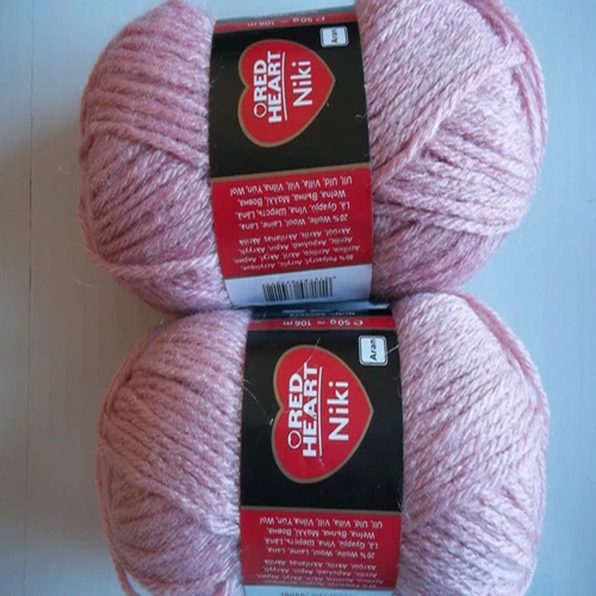 red-heart-niki-aran-wool-blend-yarn-pink-lot-of-2-116-yds-each