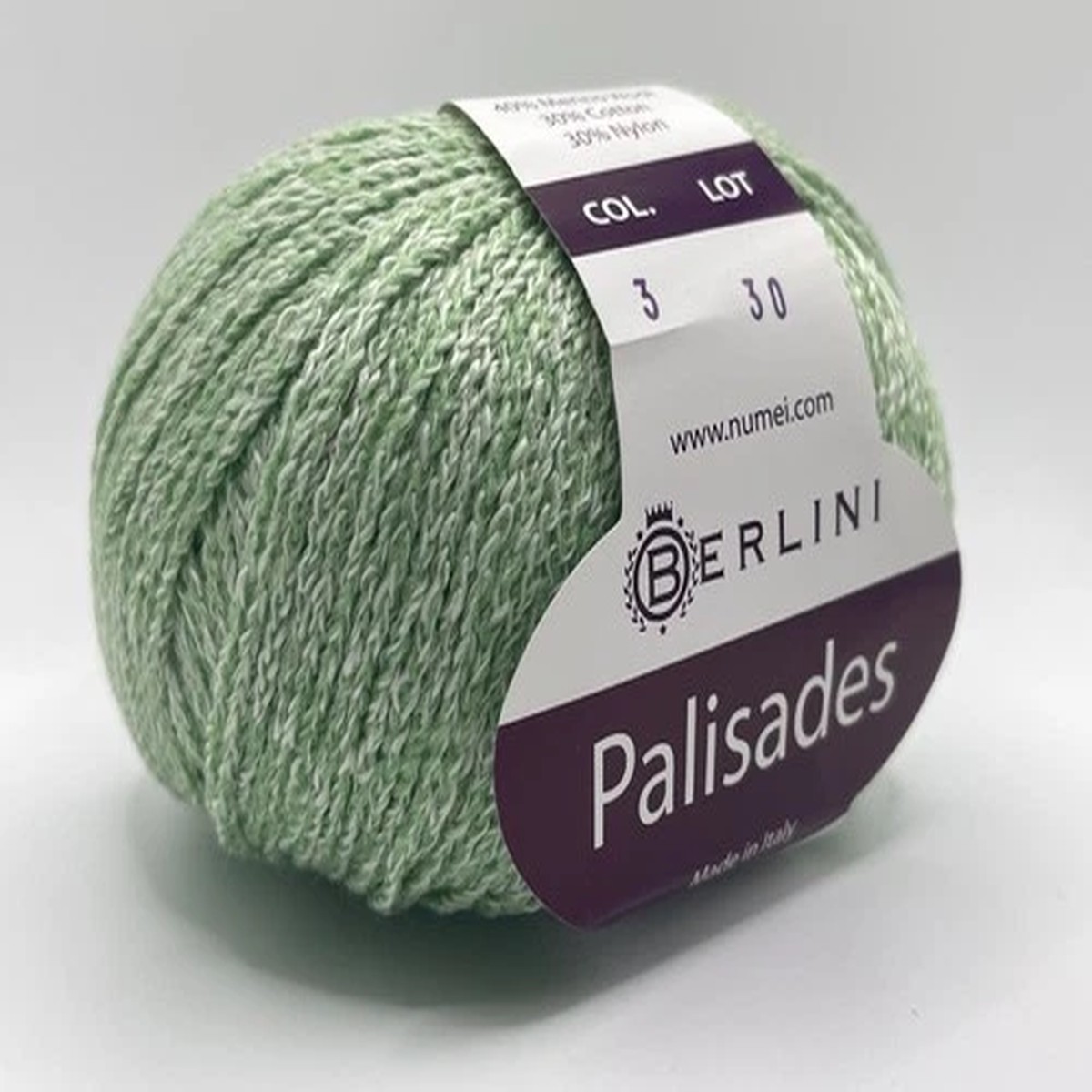 berlini-palisades-yarn-3-willow-green-white-dk-merino-wool-cotton-50g-165y