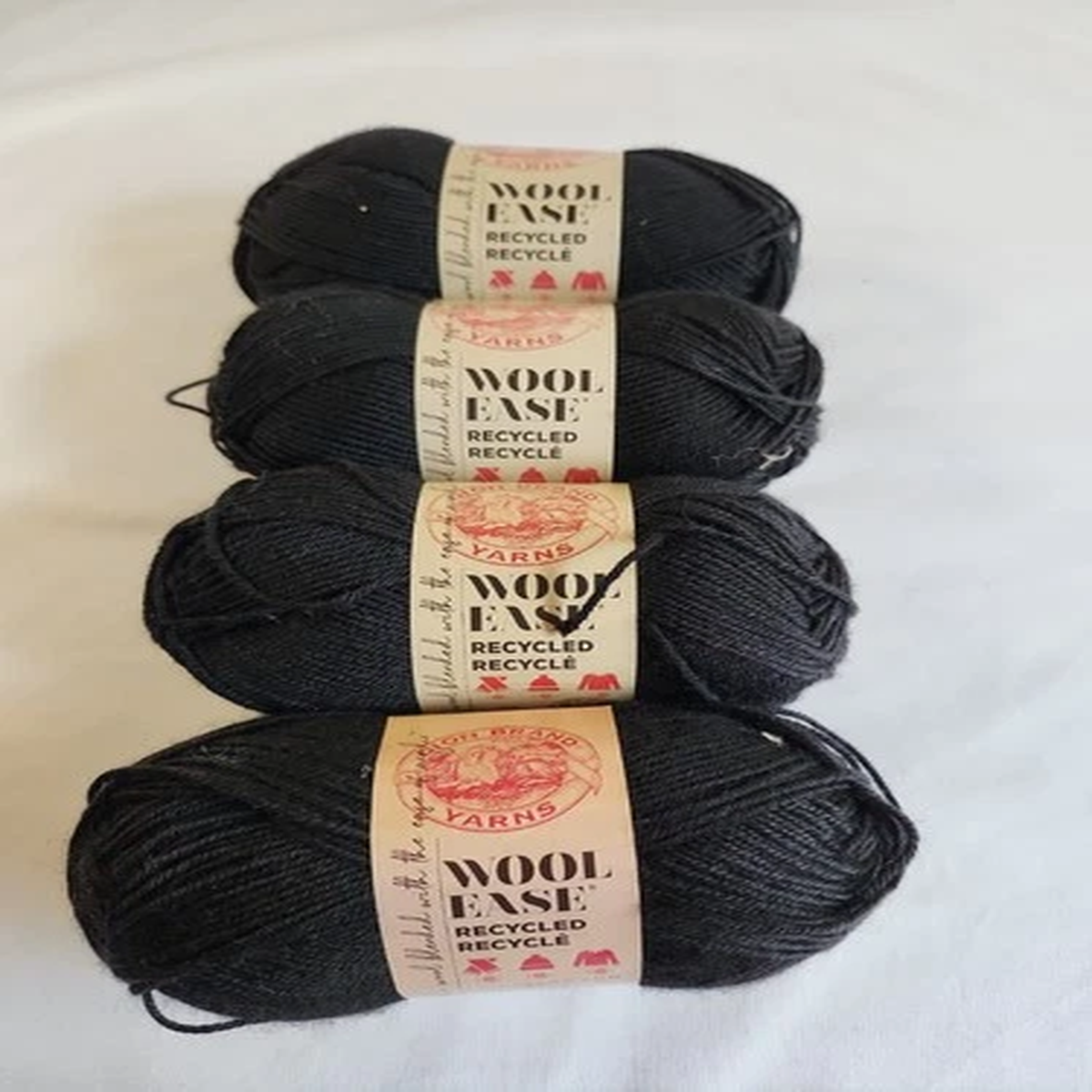 lot-of-4-lion-brand-yarn-black-wool-ease-recycled-yarn-3-oz-196-yds-each