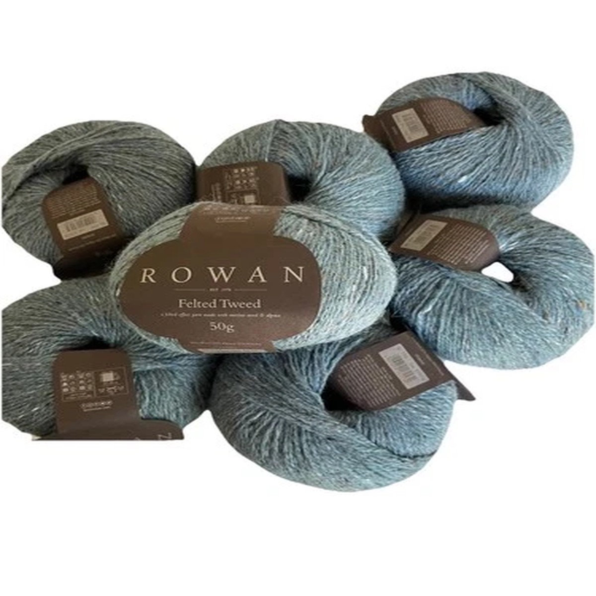 rowan-felted-tweed-yarn-50g-alpaca-merino-wool-in-blue-7-ball-lot