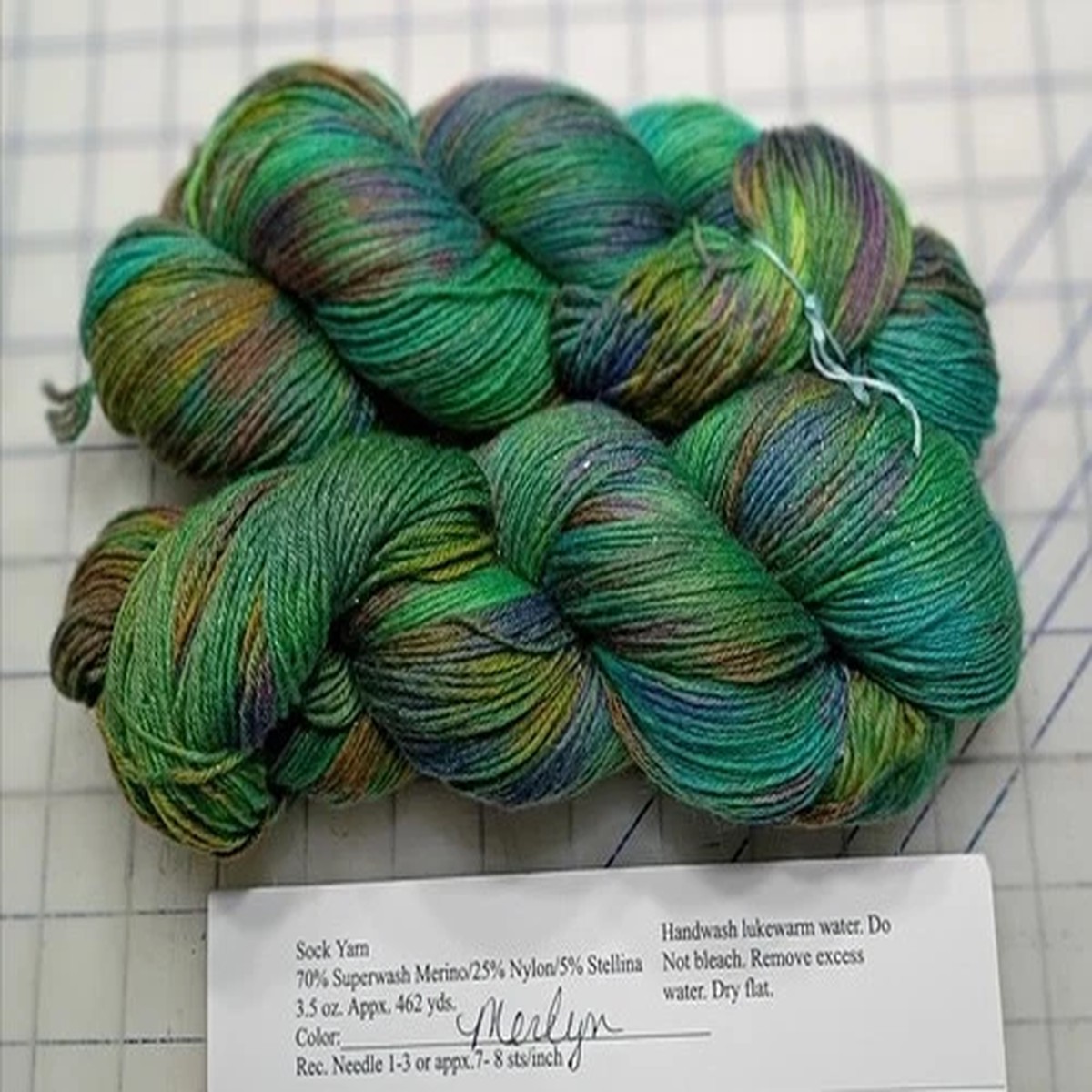 100-gm-skein-hand-dyed-painted-sock-fingering-yarn-stellina-sparkle-nwt-merlyn