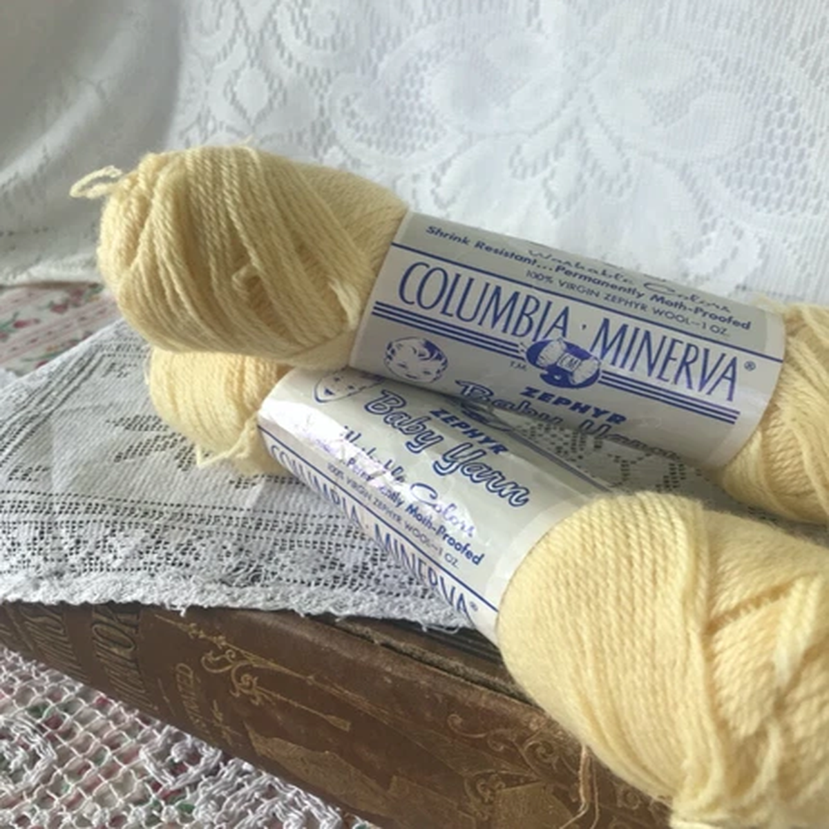 vintage-yarn-columbia-minerva-zephyr-baby-yellow-wool-imported-from-england