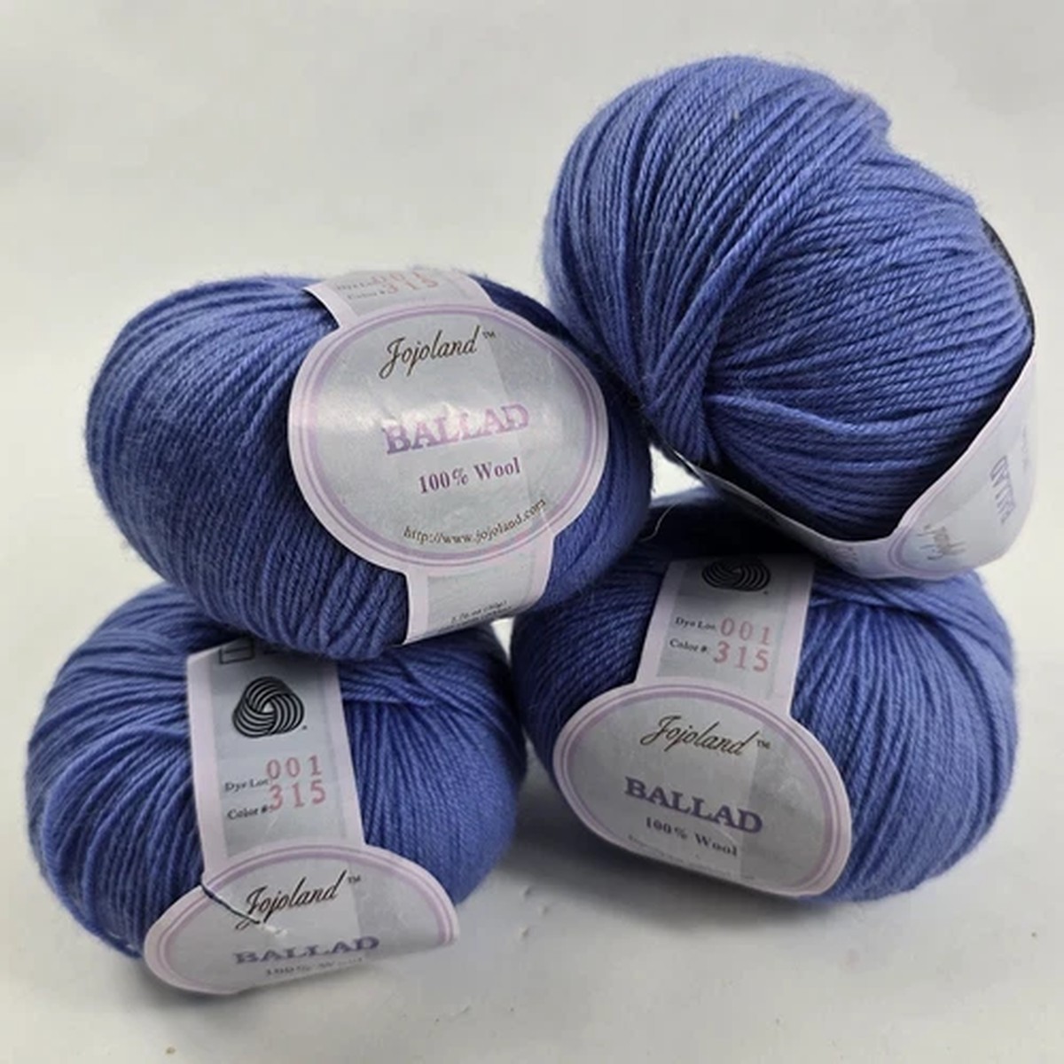 4-skeins-jojoland-ballad-yarn-fingering-wool-periwinkle-blue-880-yd