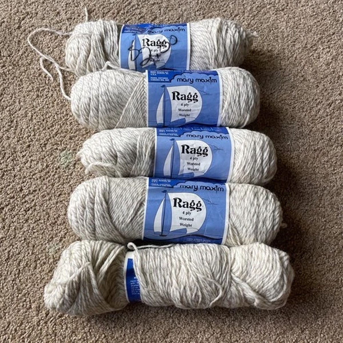 lot-5-2-partial-vtg-mary-maxim-4-ply-worsted-yarn-100-virgin-wool-usa-made