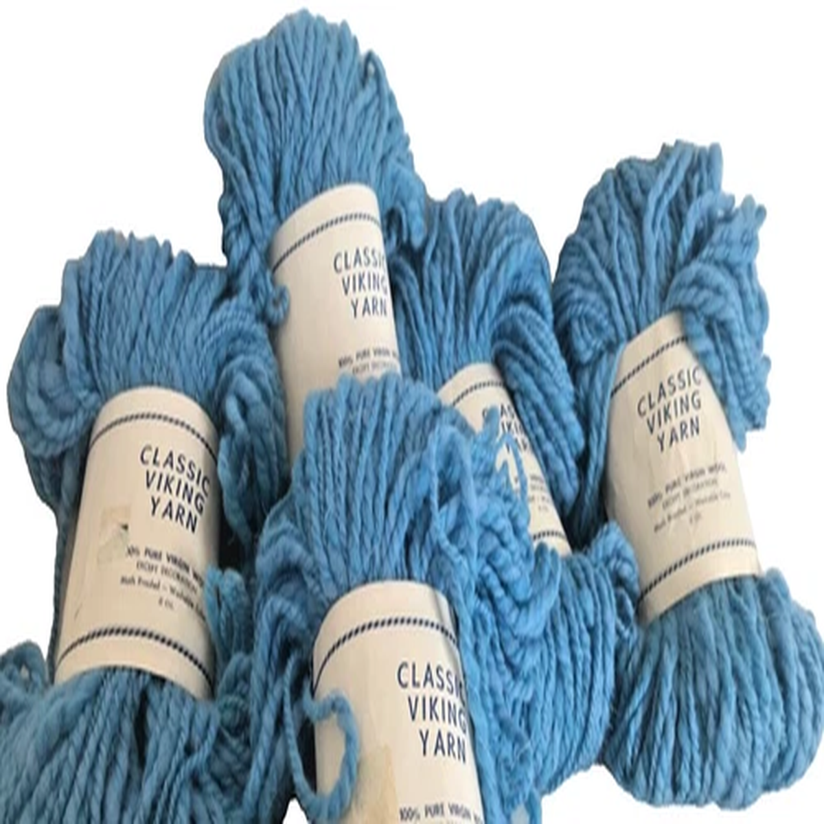 lot-of-5-vintage-virgin-wool-yarn-chunky-moth-proofed-2oz-azure-blue-classic-ya