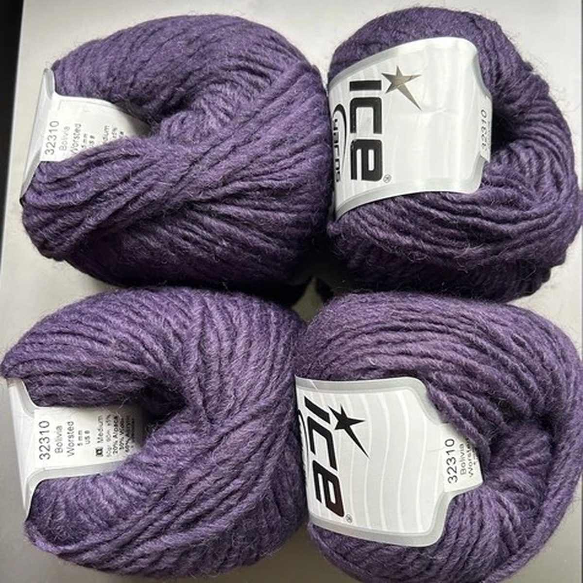 lot-of-4-50g-skeins-of-ice-yarns-bolivia-worsted-alpaca-wool-acrylic-blend-yarn